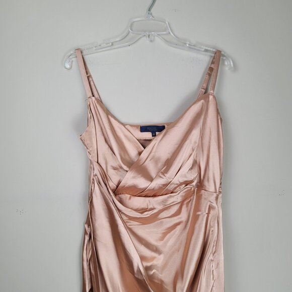RACHEL Rachel Roy Bree Satin Rushed Wrap Dress - Picture 3 of 16